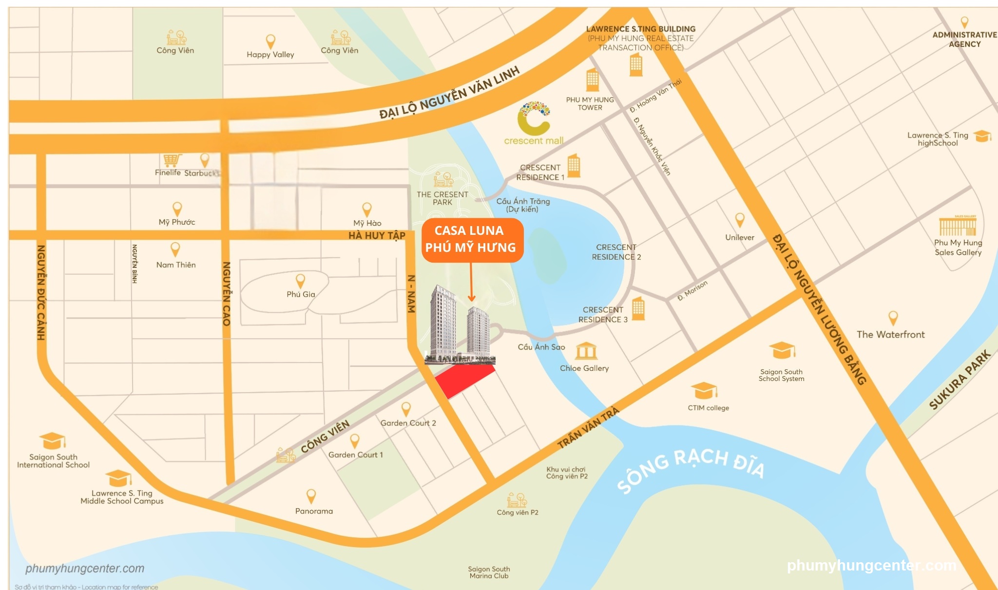 Vị trí Casa Luna Phú Mỹ Hưng 